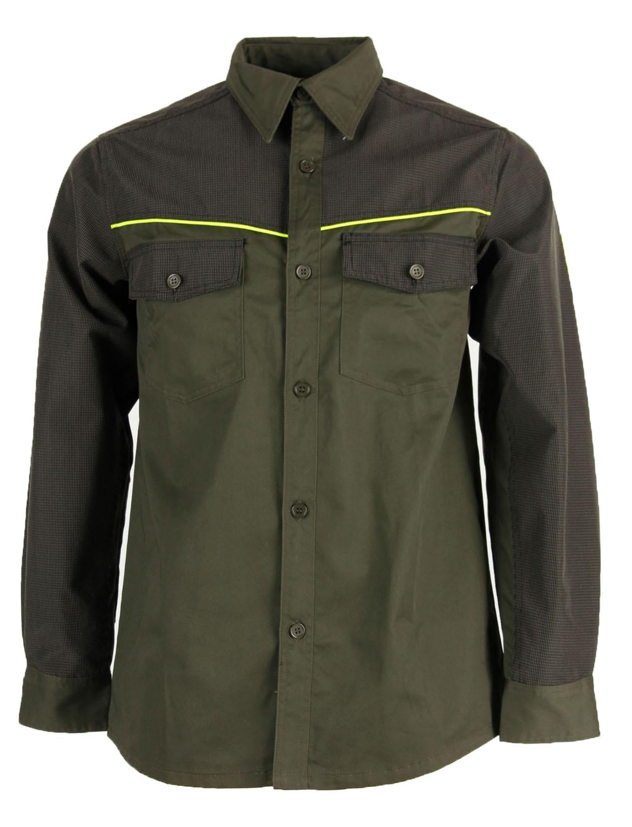 CAMICIA CON RINFORZI IN TESSUTO TECNICO