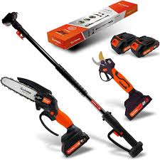 KIT DI POTATURA A BATTERIA + SEGHETTO A BATTERIA + ASTA TELESCOPICA ALTUNA
