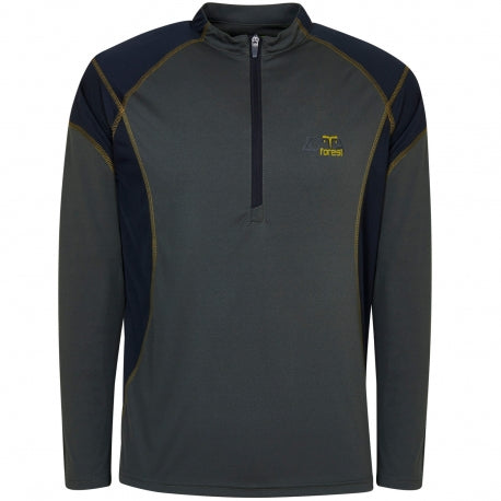 T-SHIRT A MANICHE LUNGHE ROLLY - ZOTTA FOREST - VERDE/NERA