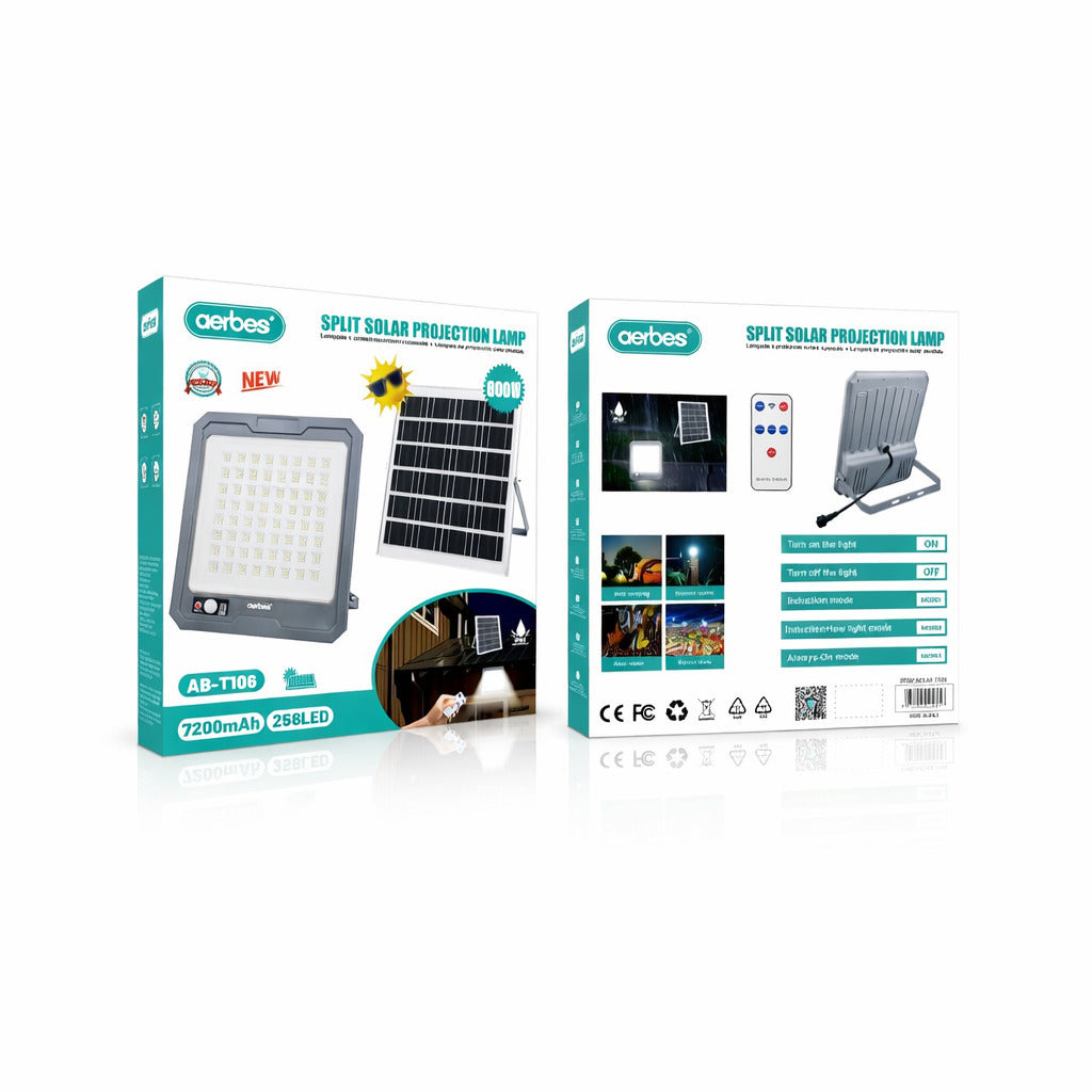 Faro LED Solare Aerbes 800W - Sensore Movimento IP66